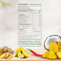 Thumbnail for Fat Burner drink nutrition facts, vegan, non-GMO, gluten-free