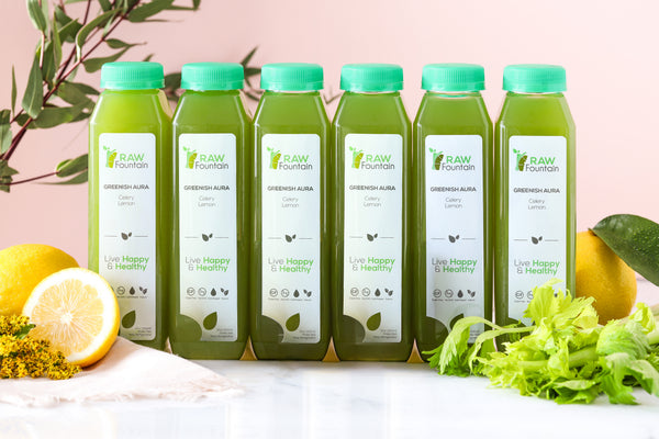 Cold-Pressed Celery Juice Cleanse by RAW Fountain