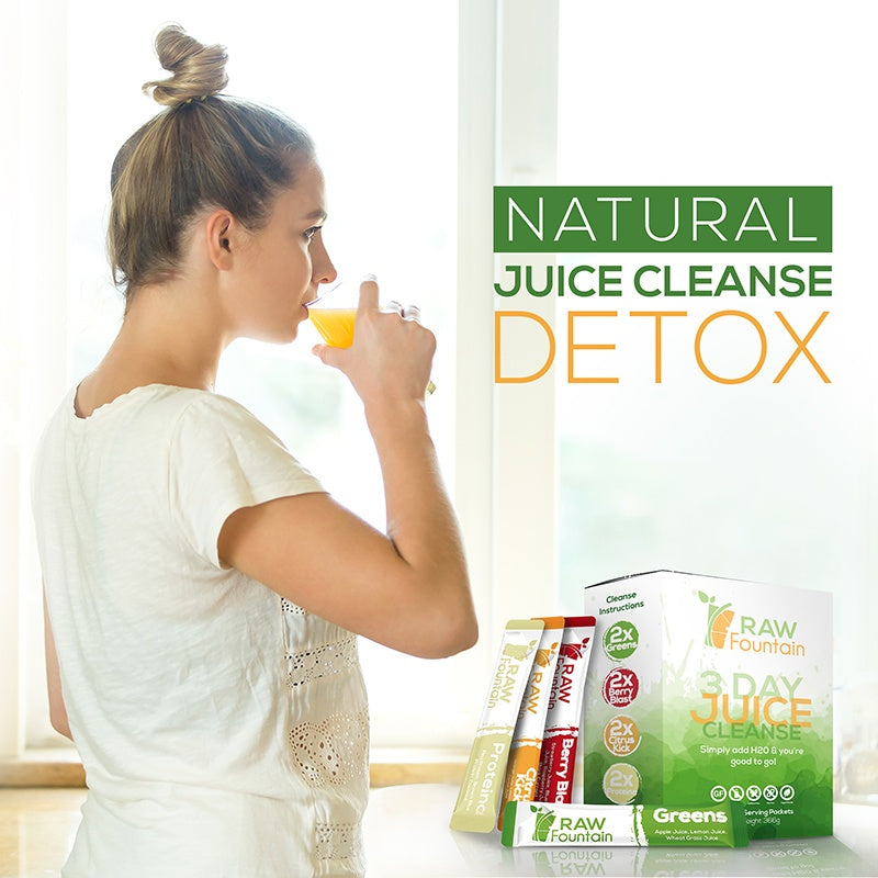 3 Day Juice Cleanse Detox | 24 Powder Packets | 4 Tasty Flavors w/ Protein
