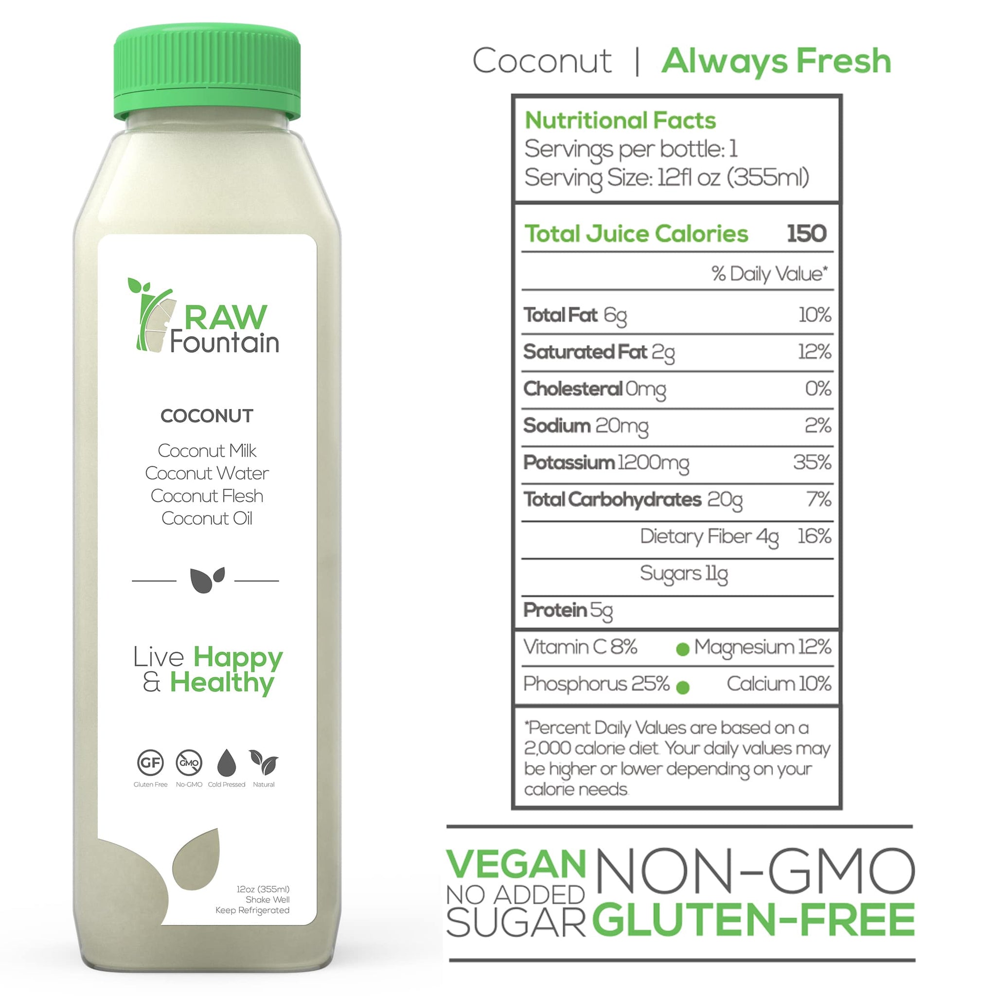 Coconut Raw Fountain Juice