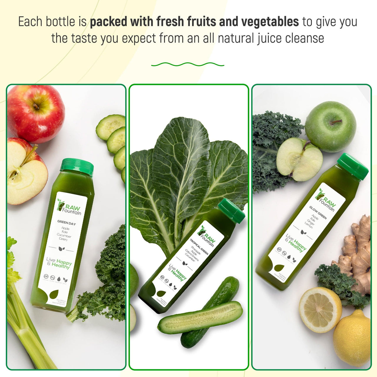 7 Day Juice Cleanse Raw Cold Pressed All Natural Green Detox 42